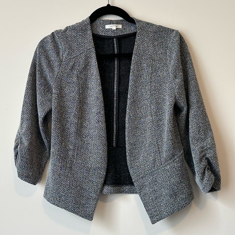 Maurice’s Gray Blazer Size Small Cropped Sleeve S